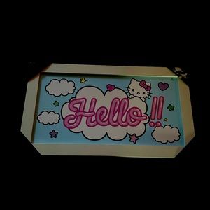 (New) Hello Kitty Hello Clouds Wall Frame